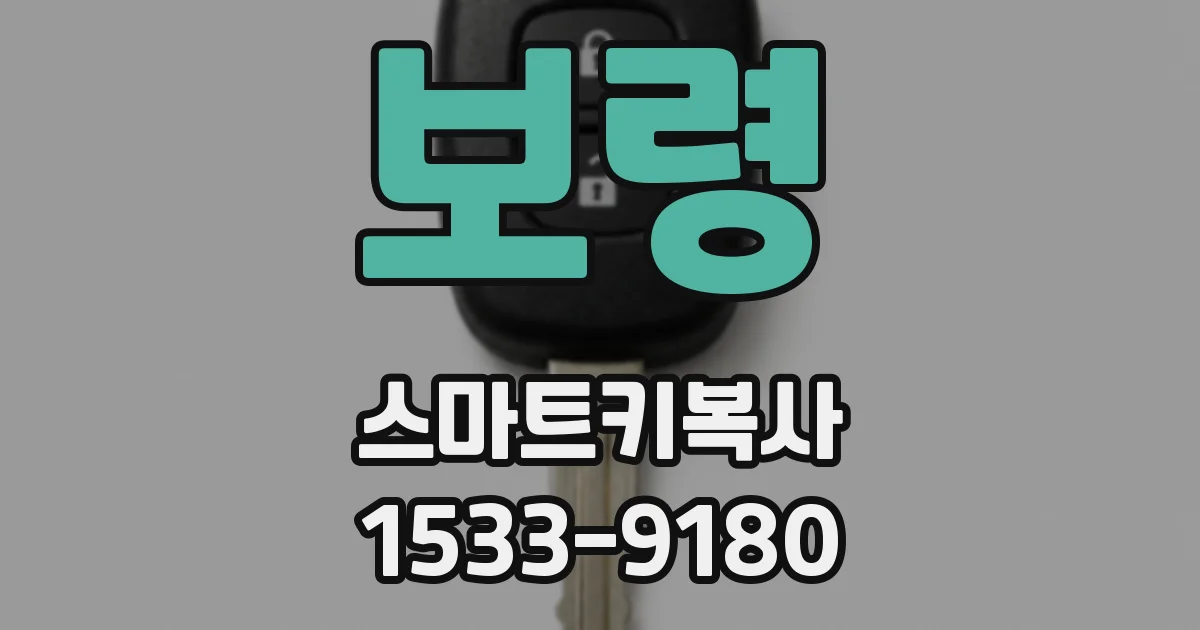 보령 스마트키복사