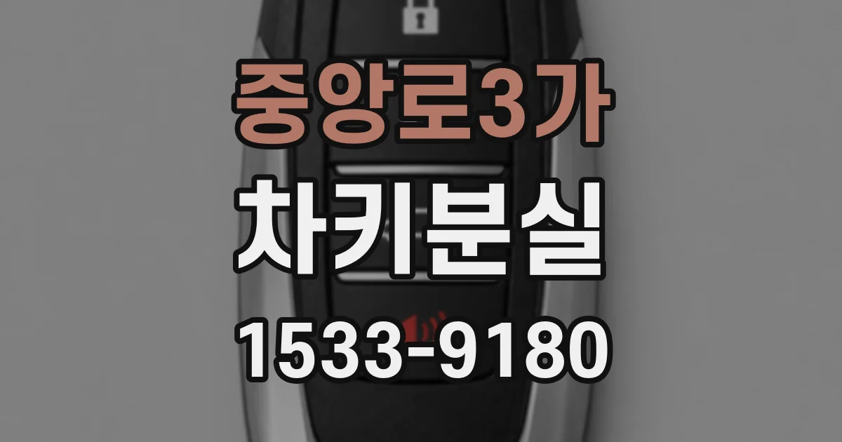 중앙로3가 차키분실