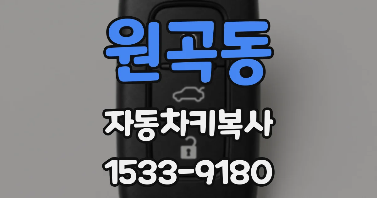 원곡동 자동차키복사