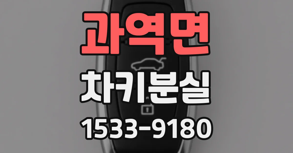 과역면 차키분실