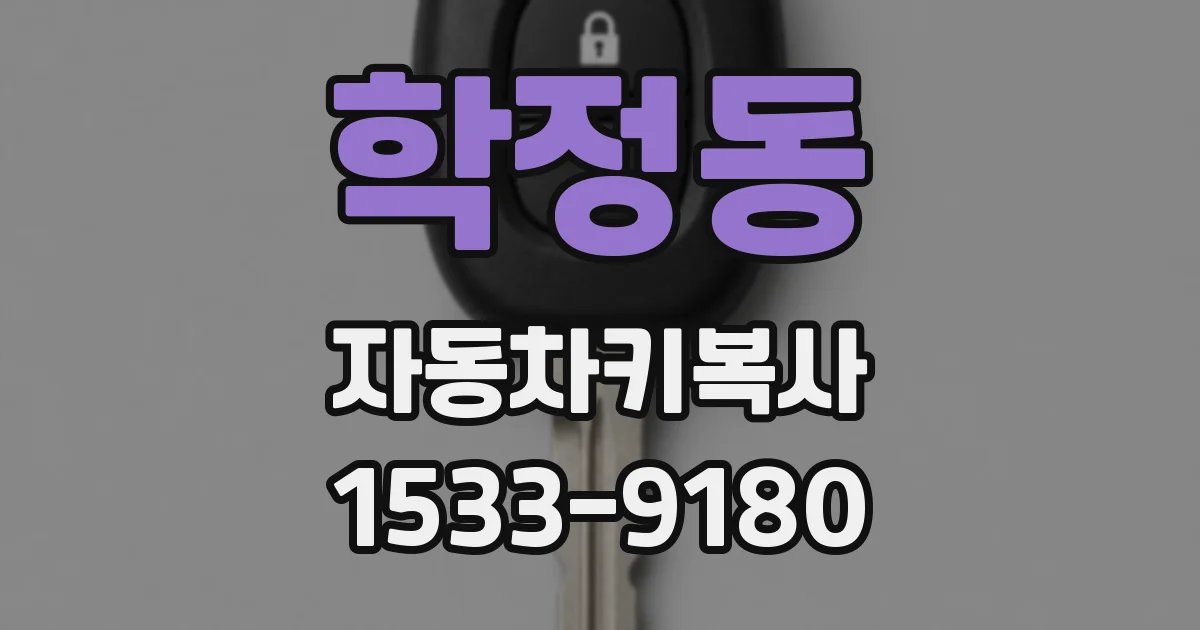 학정동 자동차키복사