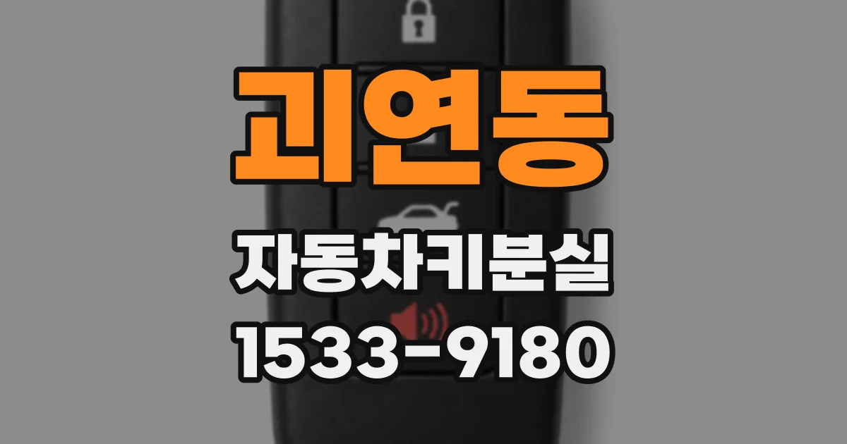 괴연동 자동차키분실