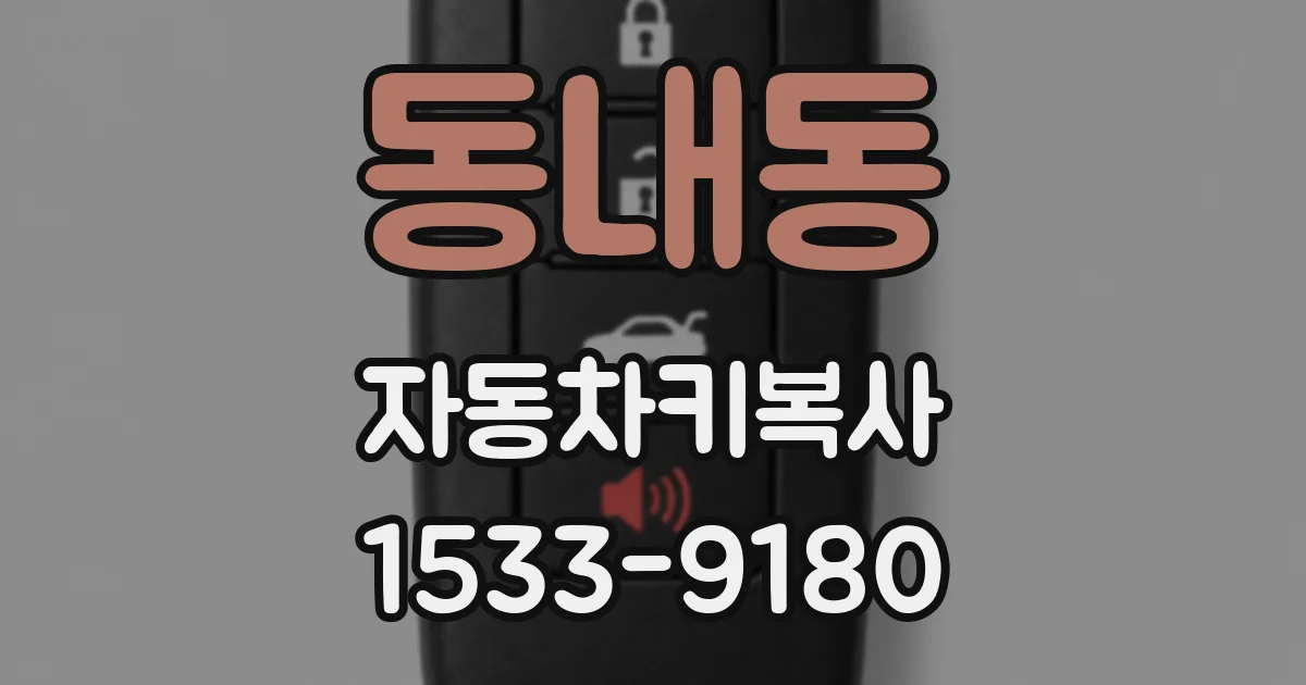 동내동 자동차키복사