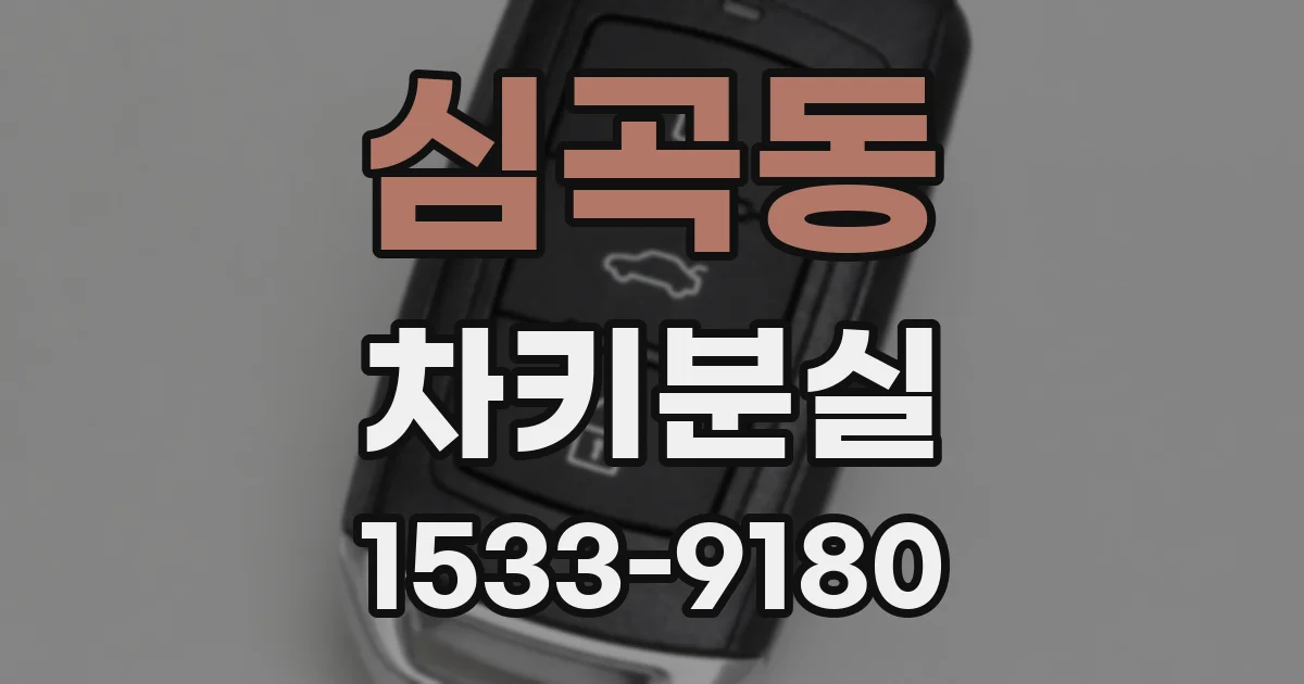 심곡동 차키분실