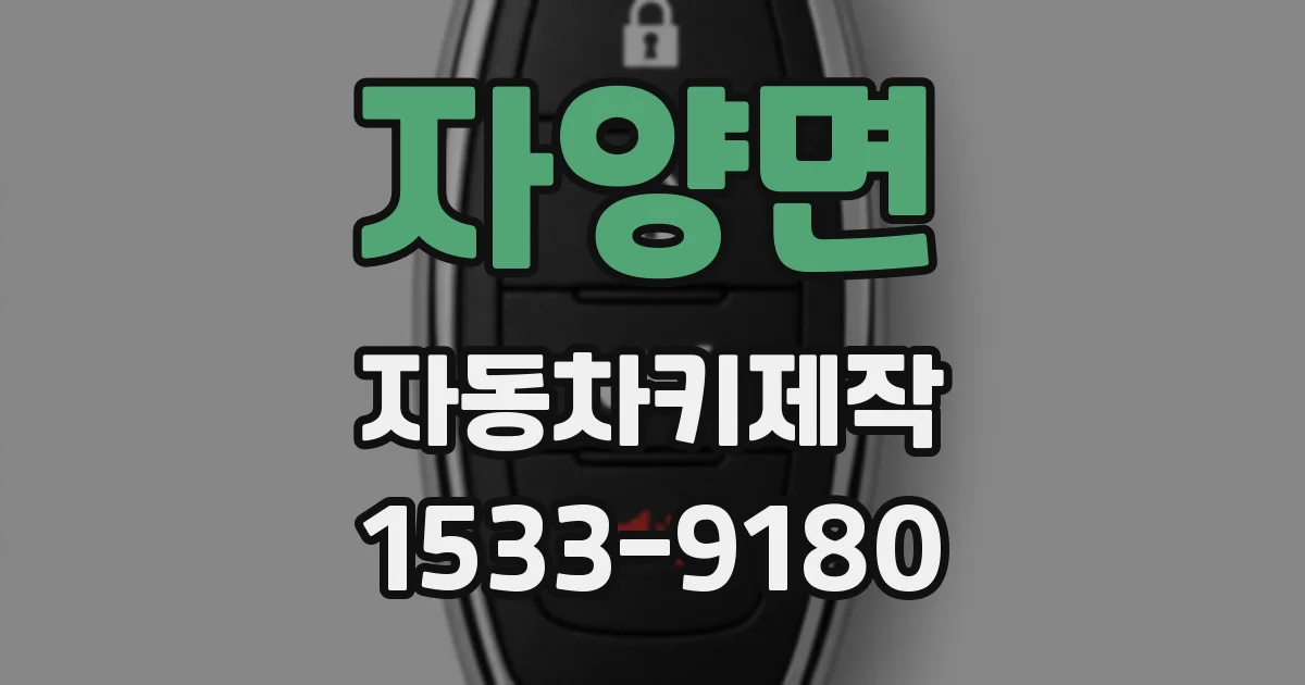 자양면 자동차키제작