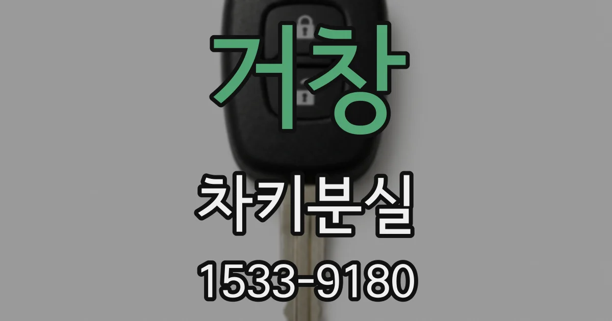 거창 차키분실