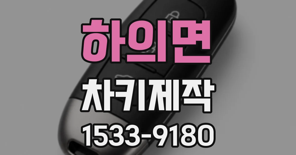 하의면 차키제작