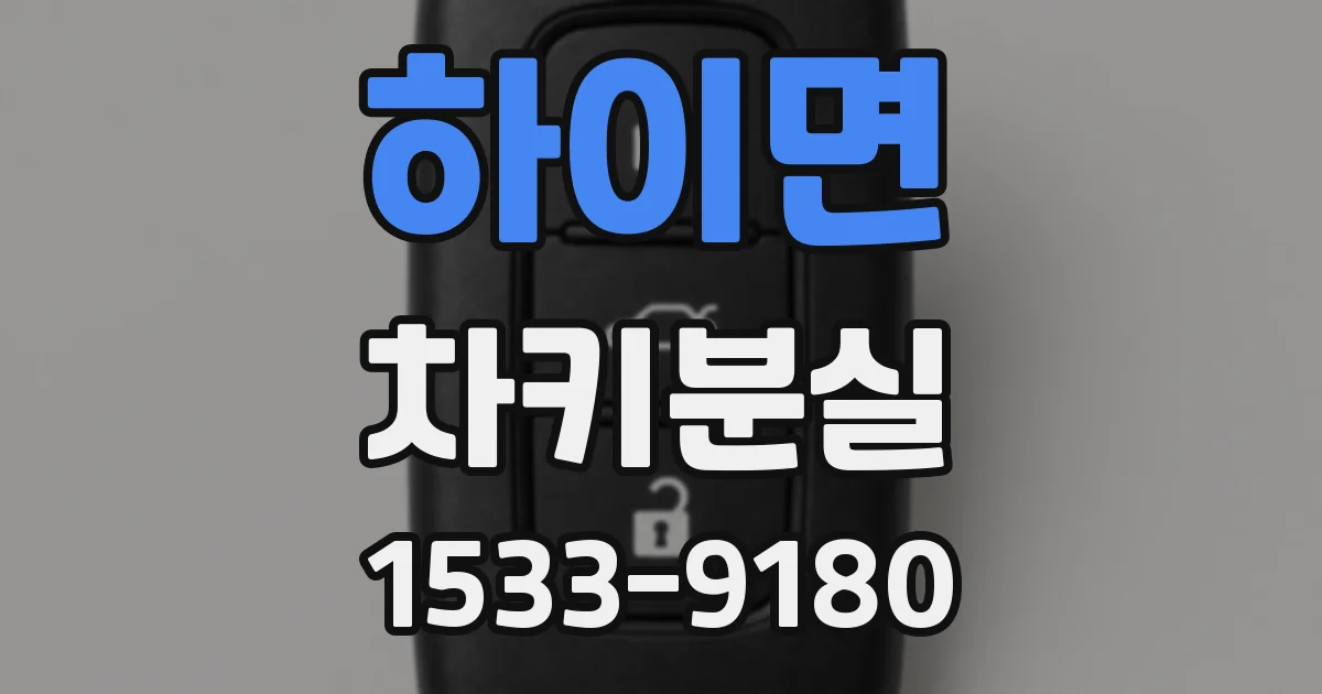 하이면 차키분실