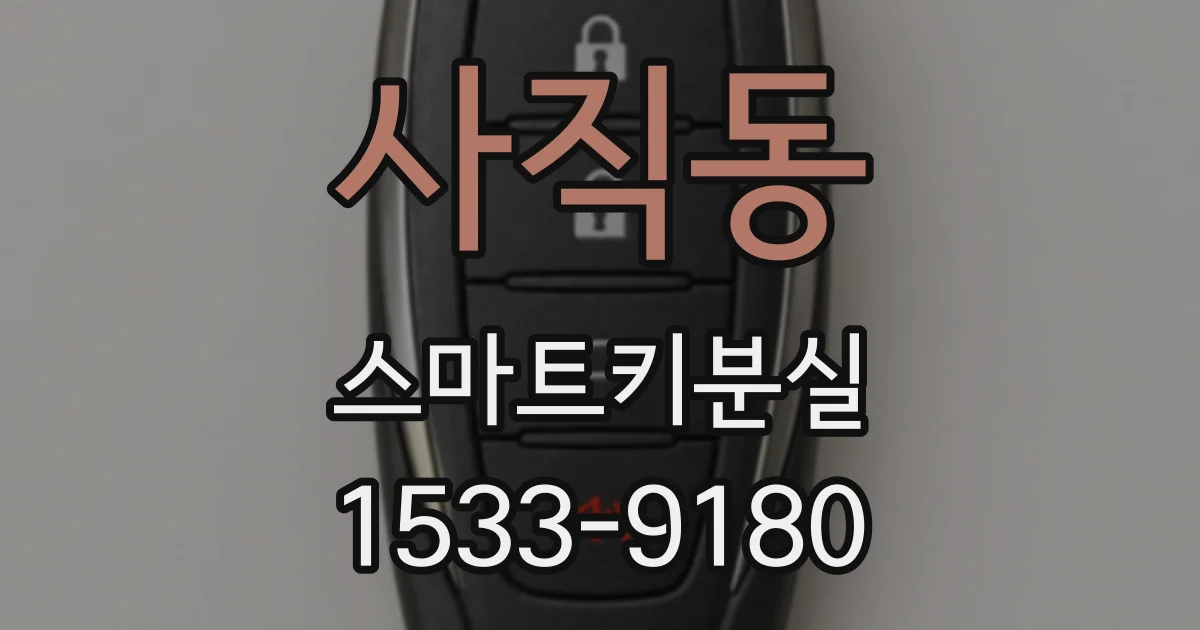 사직동 스마트키분실