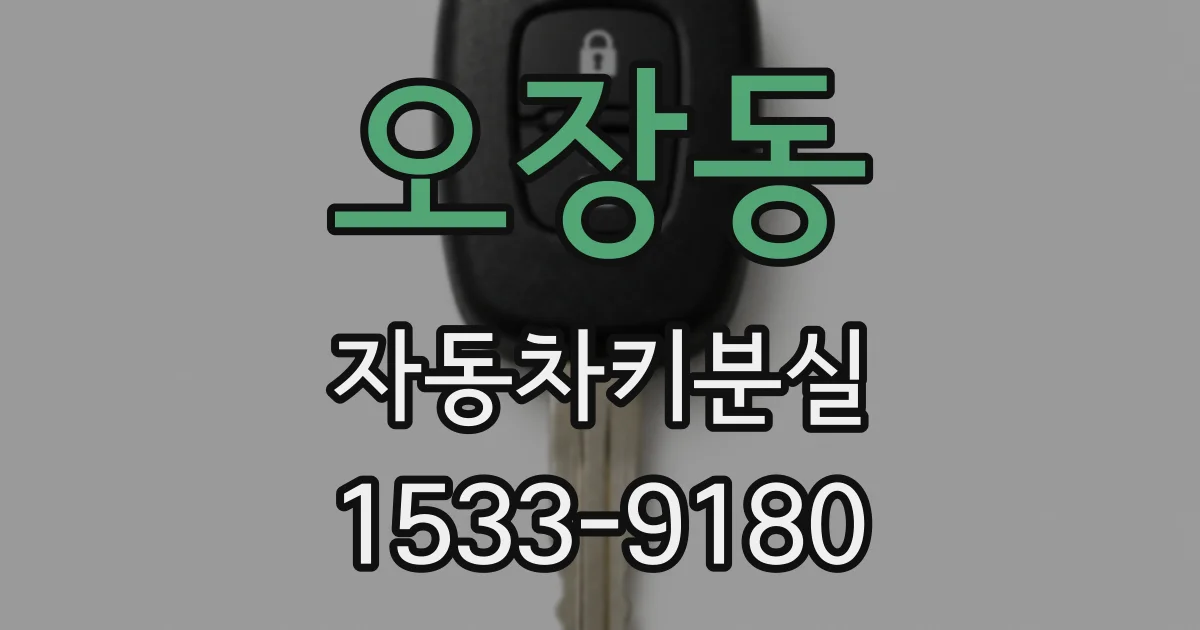 오장동 자동차키분실