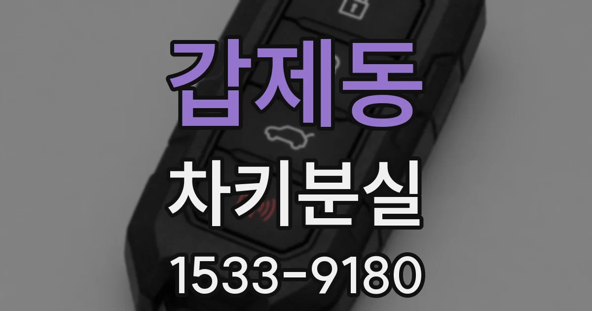 갑제동 차키분실