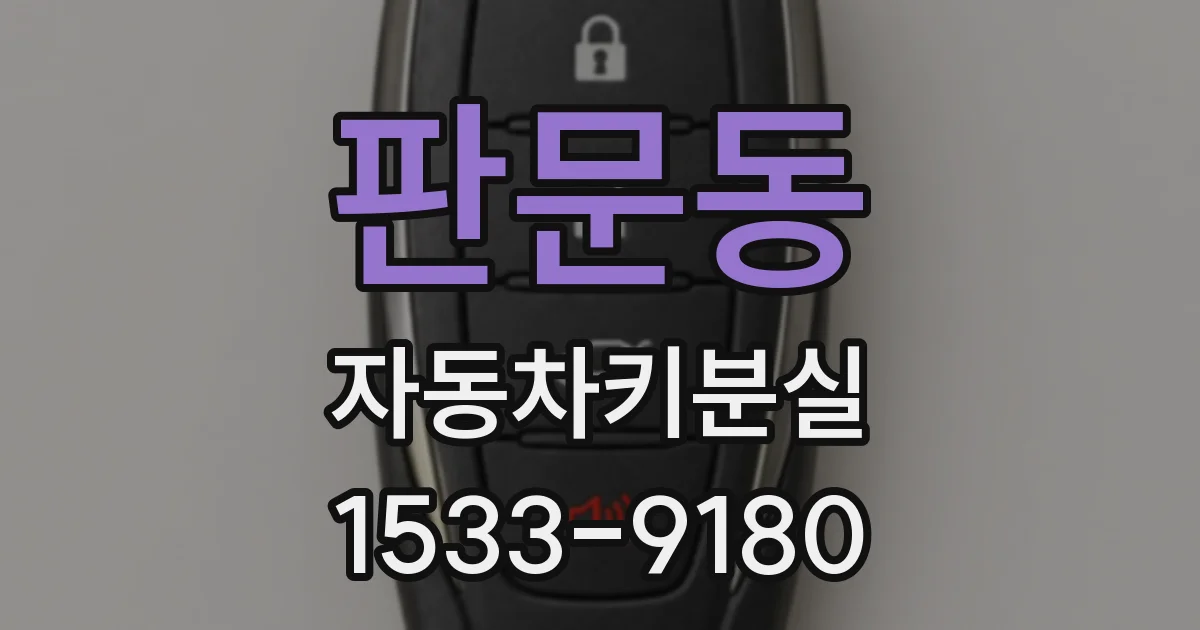 판문동 자동차키분실