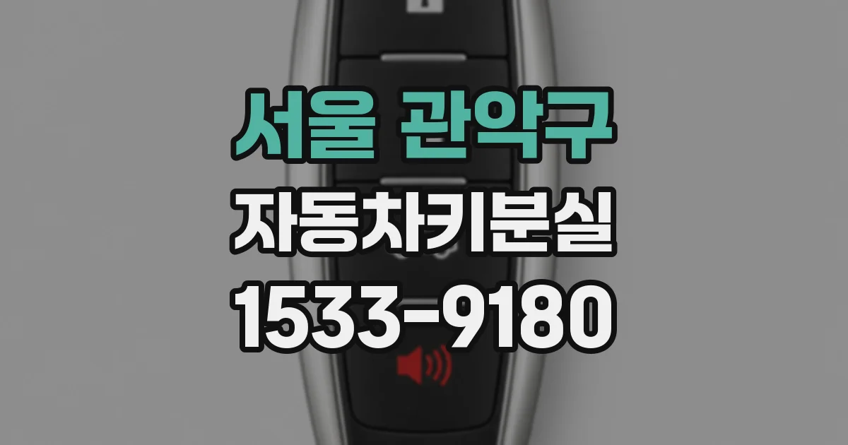 서울 관악구 자동차키분실