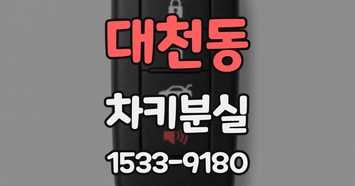 대천동 차키분실