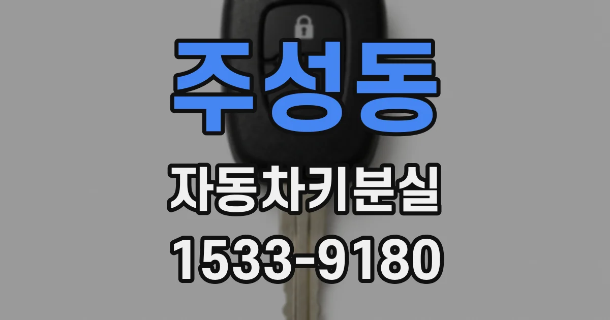 주성동 자동차키분실