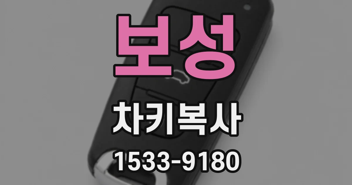 보성 차키복사
