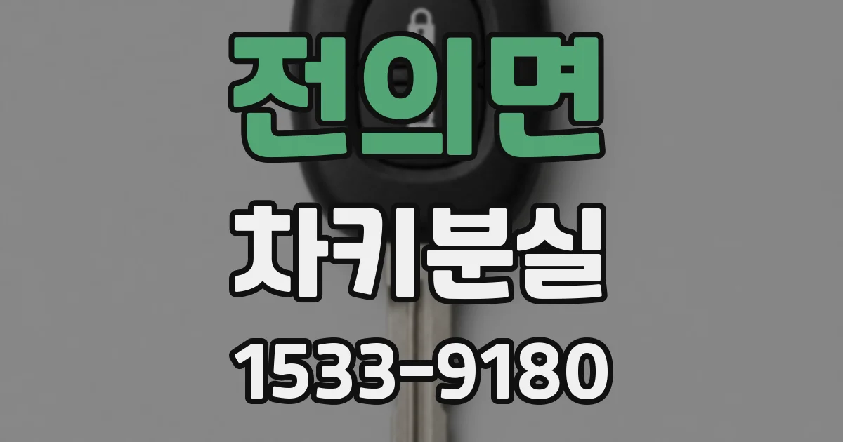 전의면 차키분실