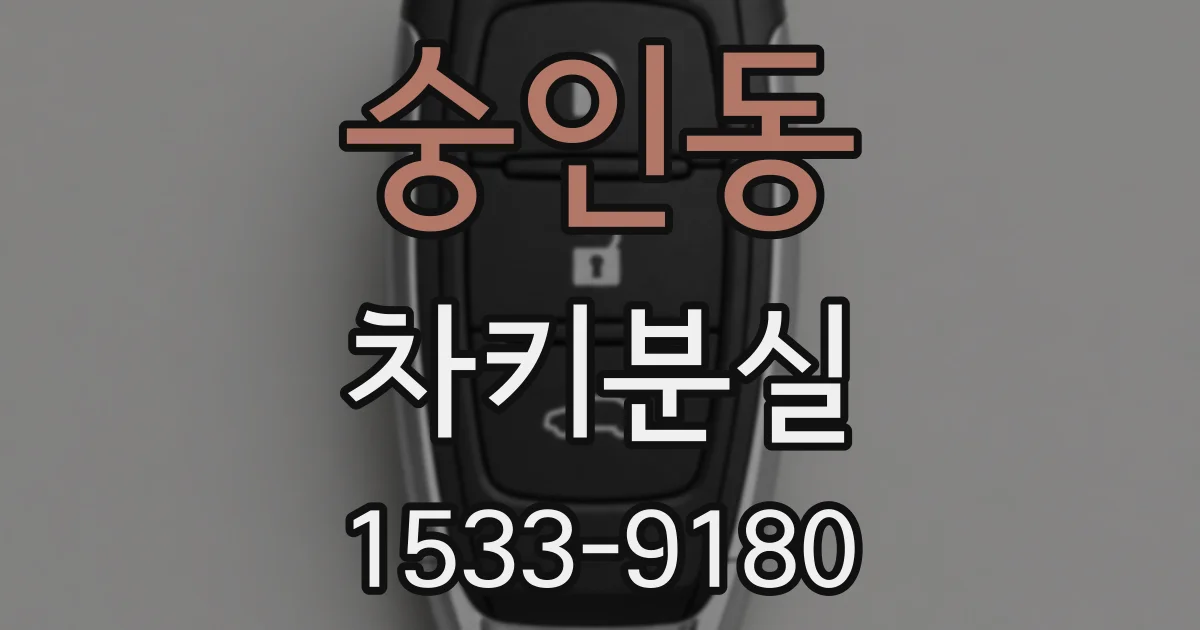 숭인동 차키분실