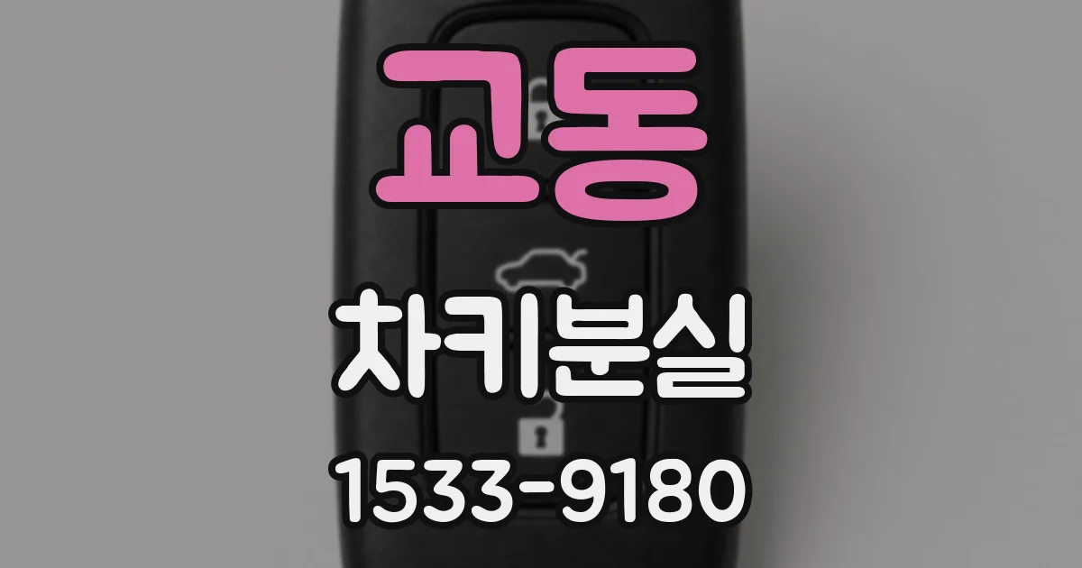 교동 차키분실