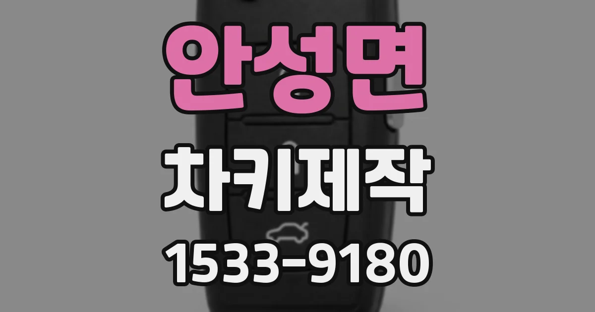 안성면 차키제작