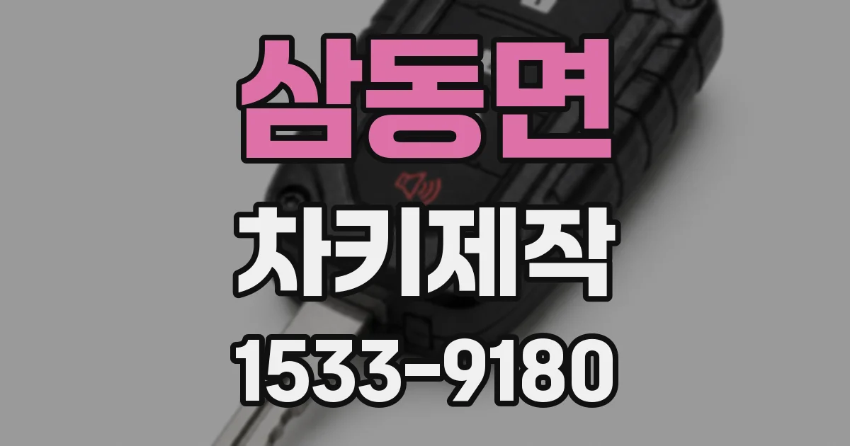 삼동면 차키제작
