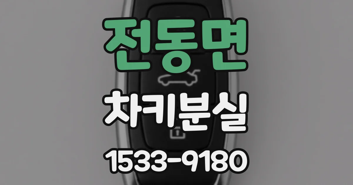 전동면 차키분실