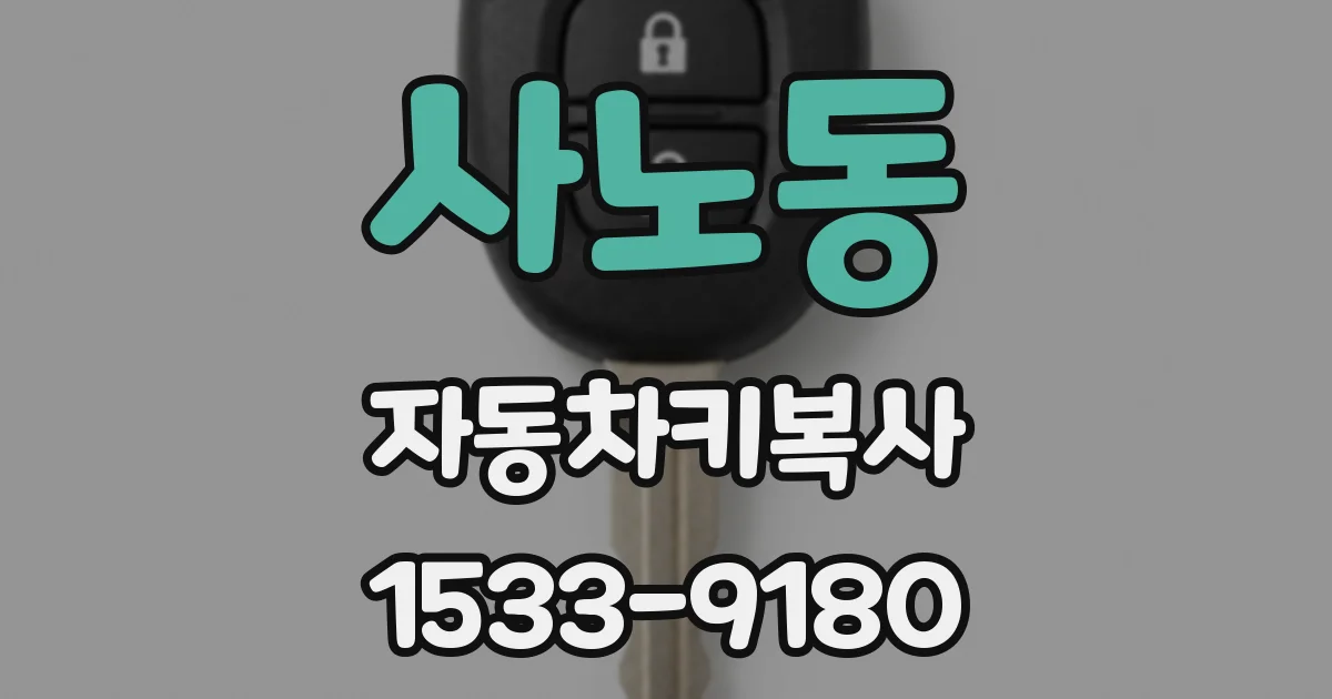 사노동 자동차키복사