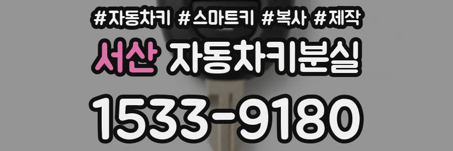서산 자동차키분실