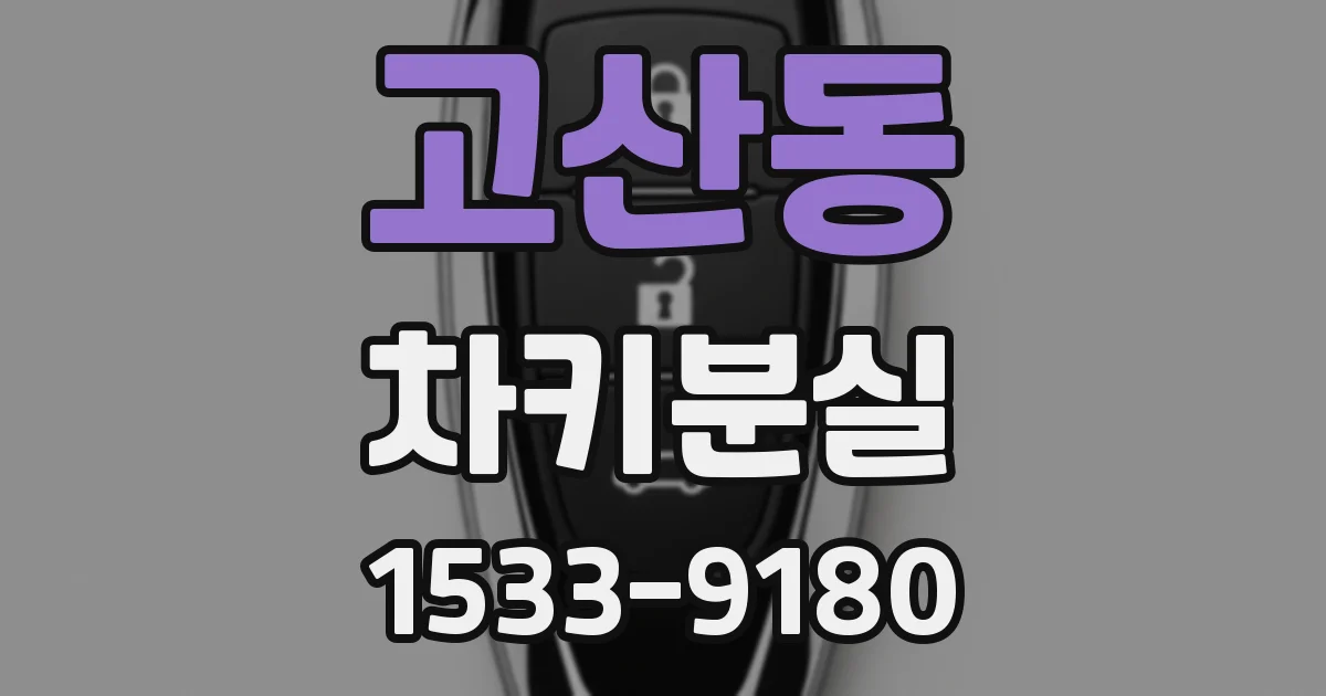 고산동 차키분실
