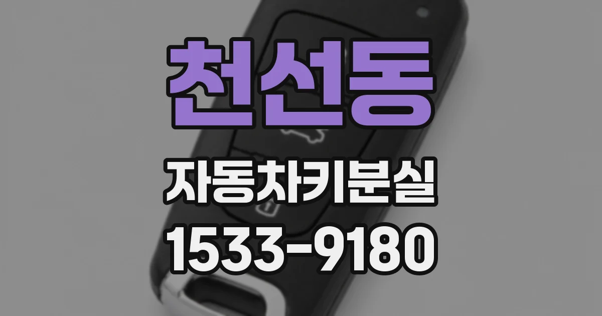 천선동 자동차키분실