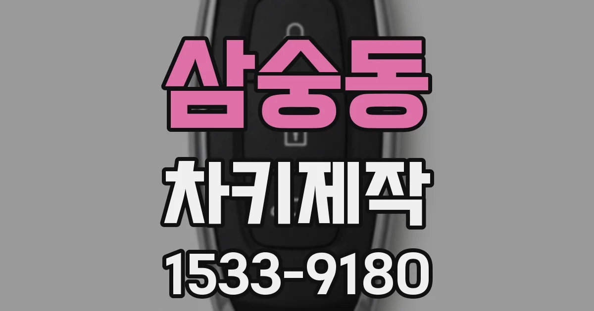 삼숭동 차키제작