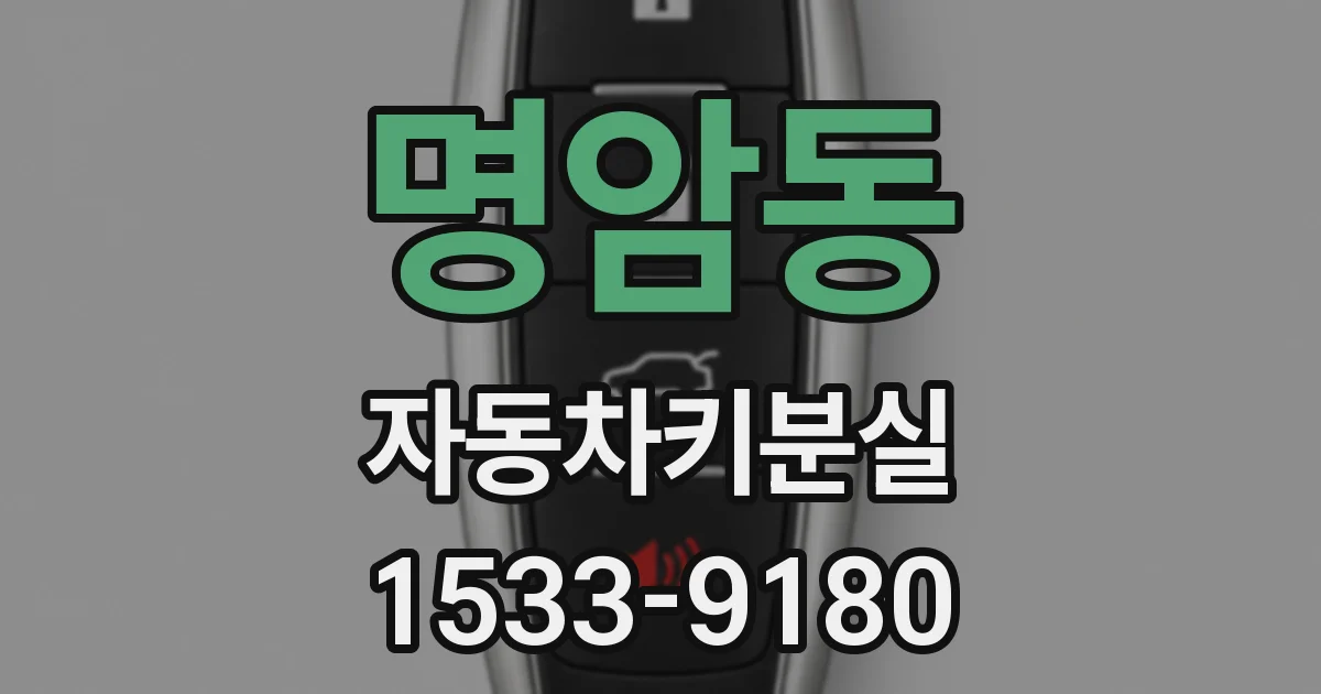 명암동 자동차키분실