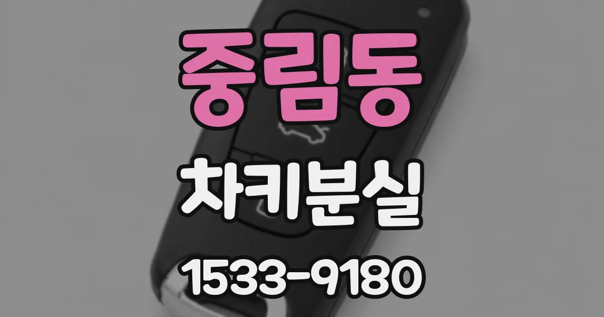 중림동 차키분실