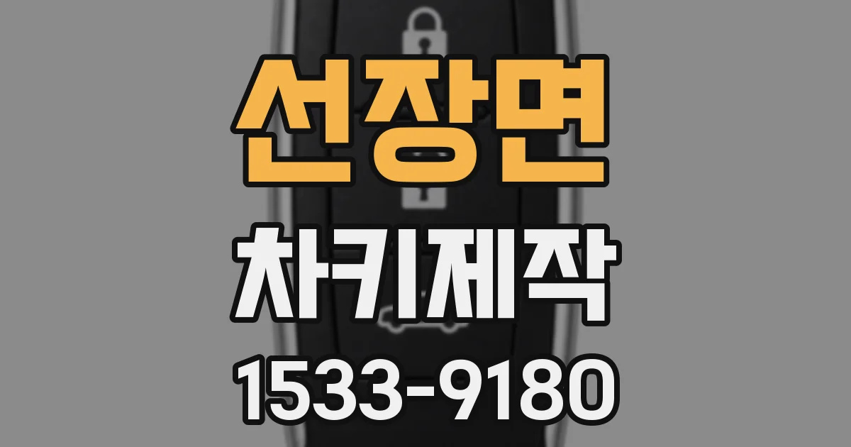 선장면 차키제작