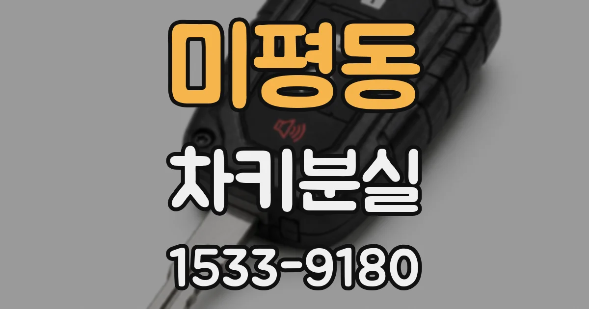 미평동 차키분실