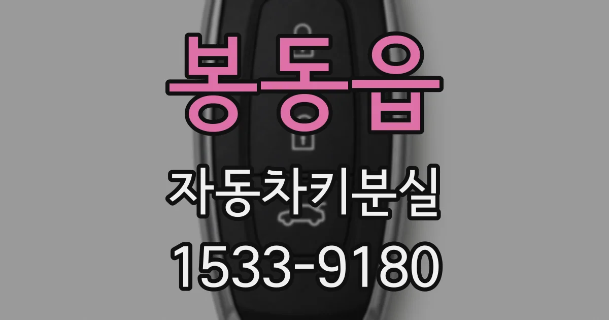 봉동읍 자동차키분실