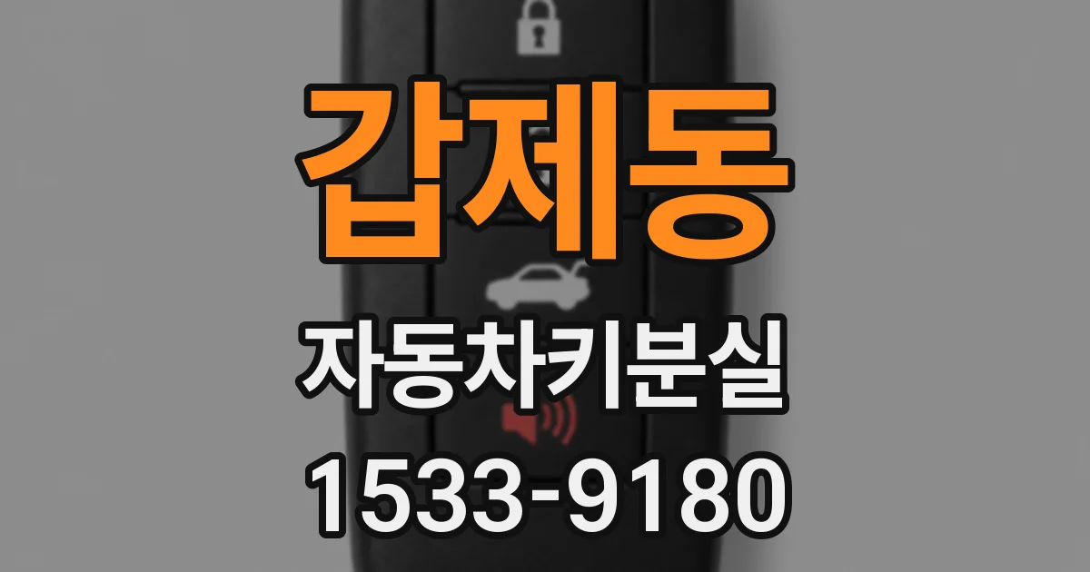 갑제동 자동차키분실