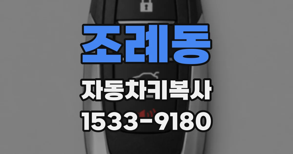 조례동 자동차키복사