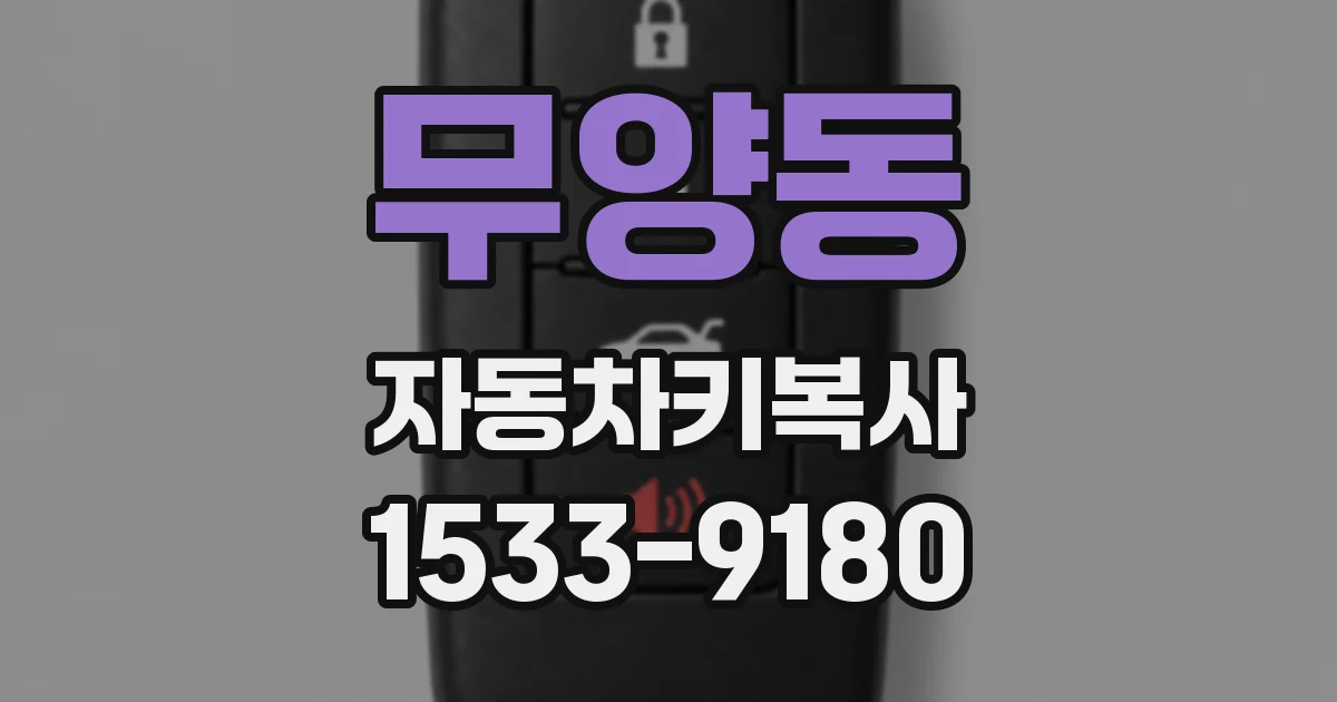 무양동 자동차키복사