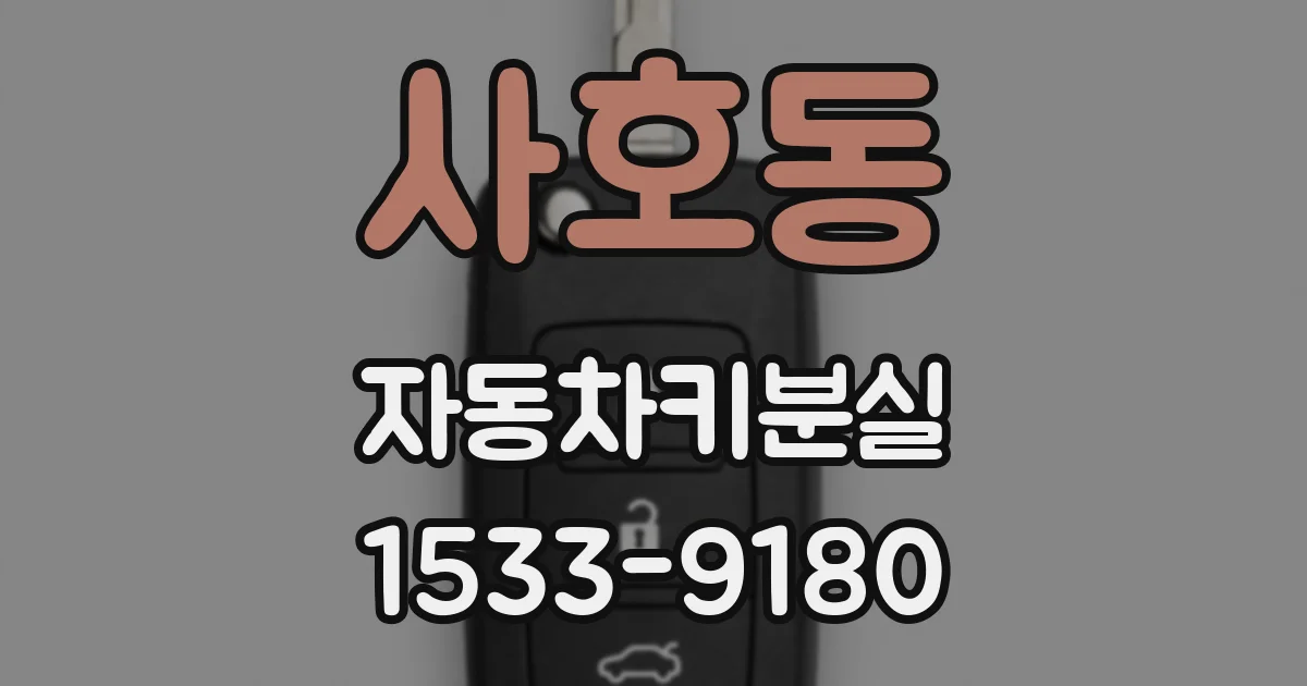 사호동 자동차키분실