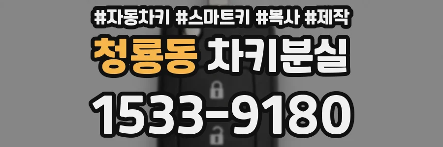 청룡동 차키분실