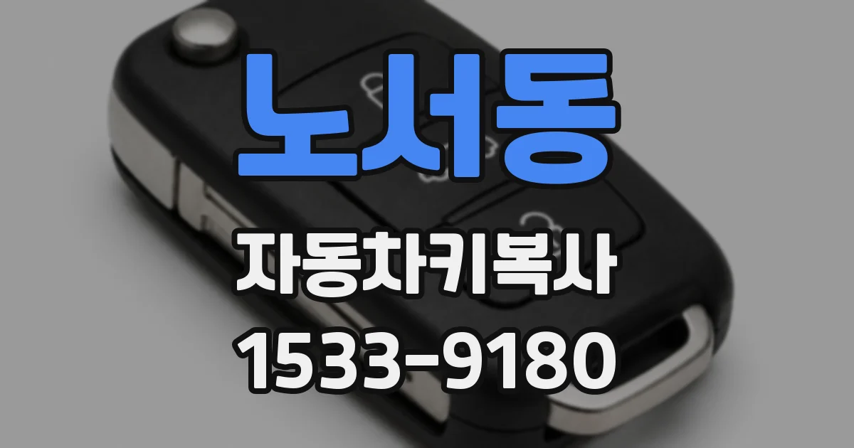 노서동 자동차키복사