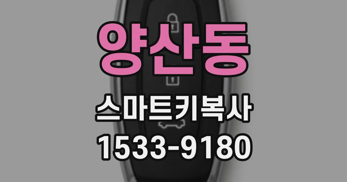 양산동 스마트키복사