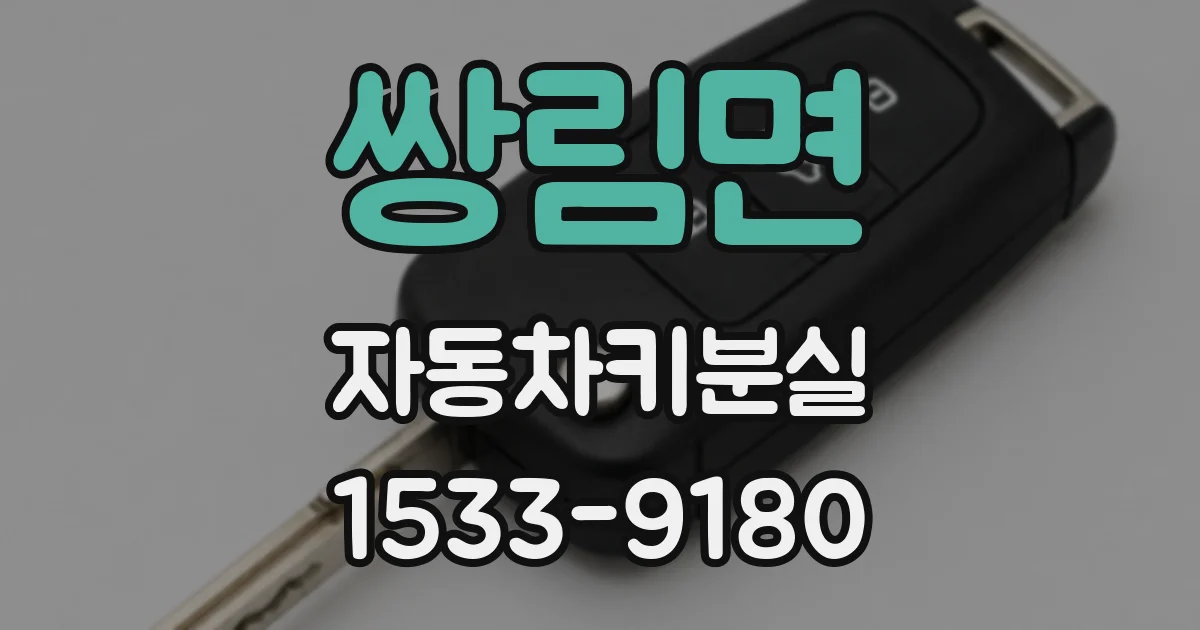 쌍림면 자동차키분실
