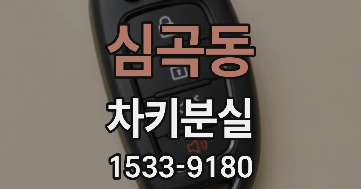 심곡동 차키분실