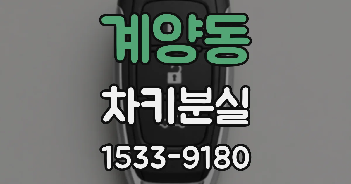 계양동 차키분실