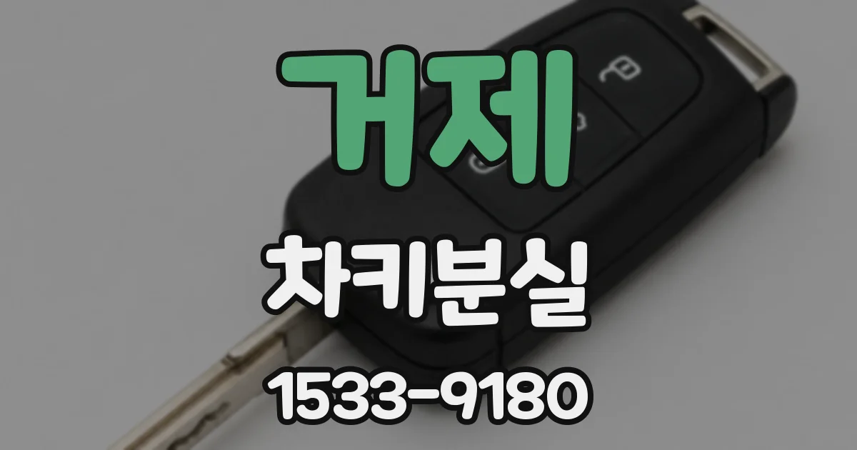 거제 차키분실