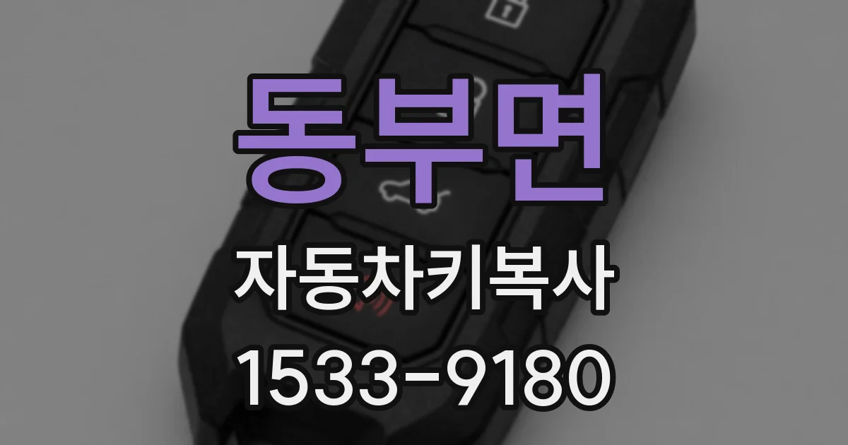 동부면 자동차키복사