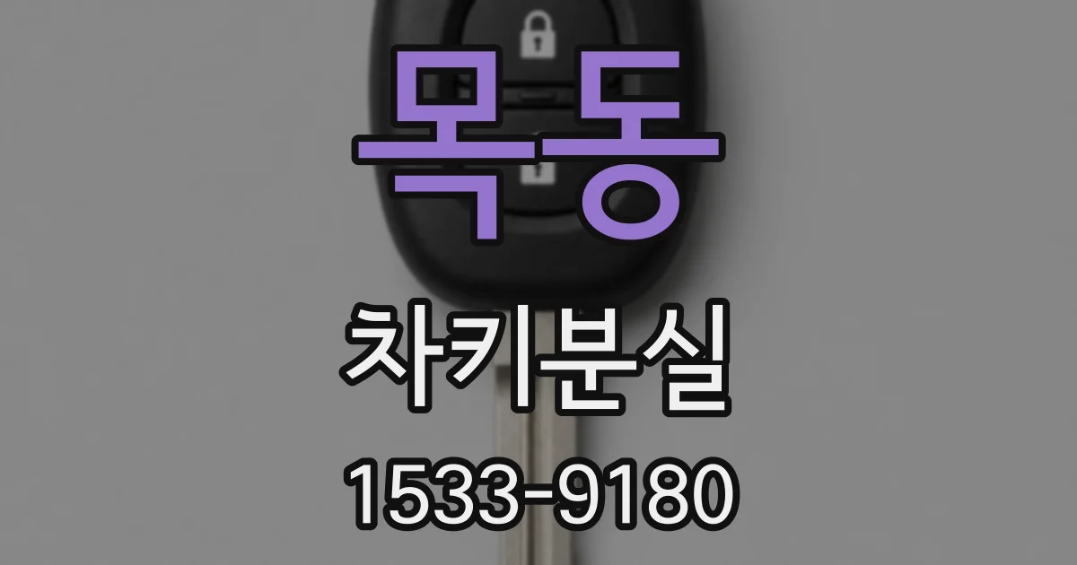 목동 차키분실