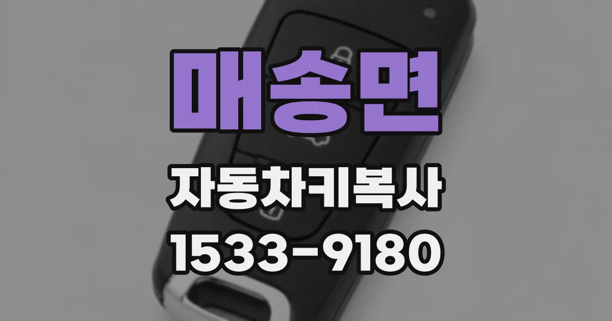 매송면 자동차키복사